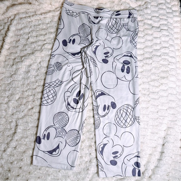 Disney Women’s Pajama Bottoms - White with Black Mickey Mouse Design - Picture 12 of 12